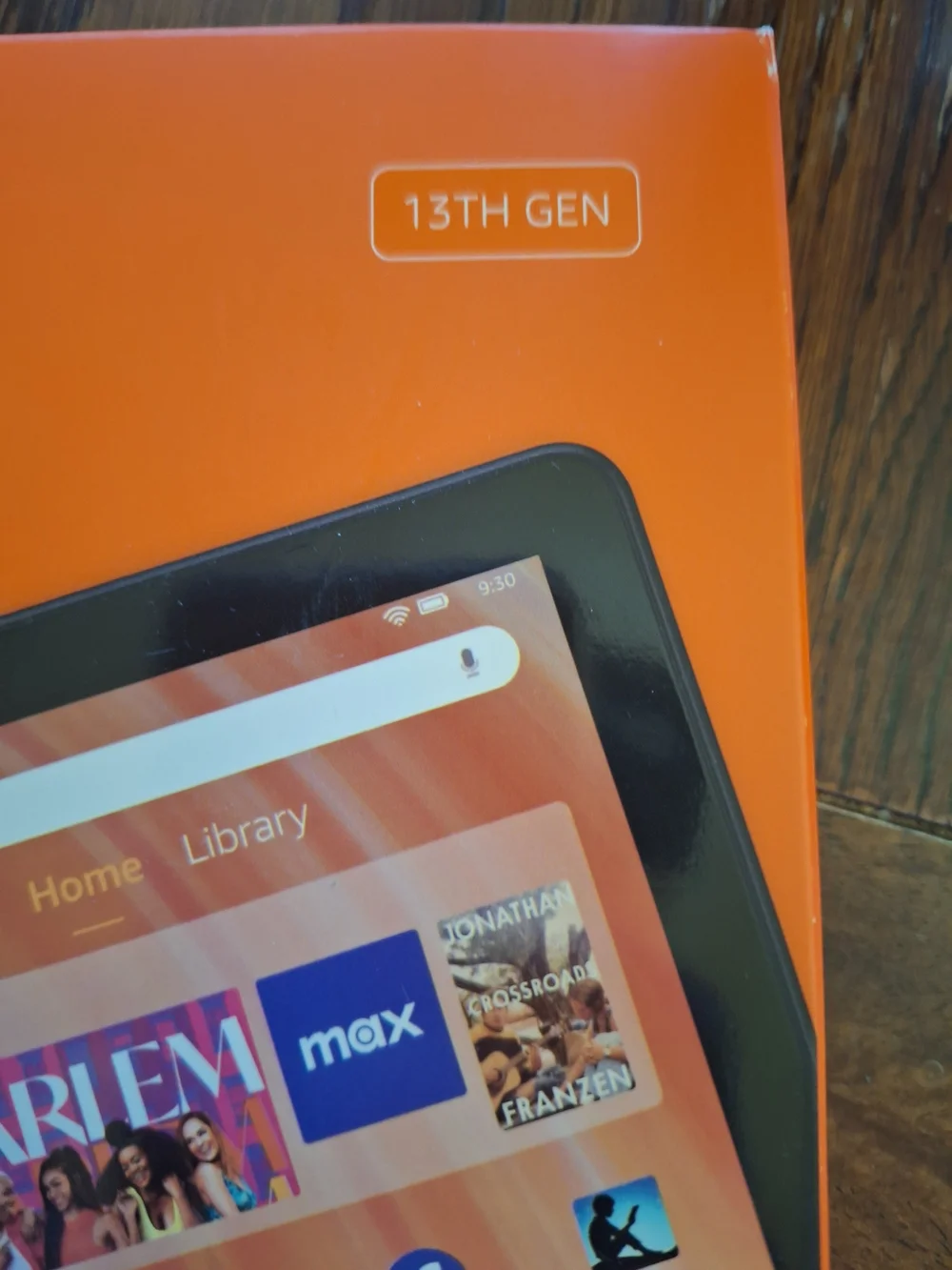 Amazon Fire HD 10 Tablet in Black with Orange Packaging